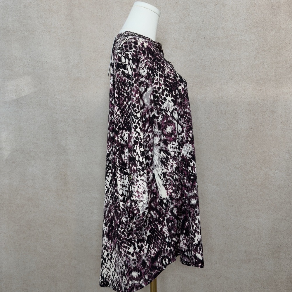 Dear Scarlett Abstract Animal Inspired Print in Rich Plum, Black, & Ivory Tones - Picture 6 of 9